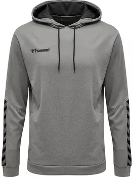 Толстовка Hummel Poly Hoodie Hmlauthentic Poly Hoodie, серый меланж