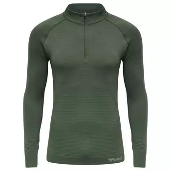 Толстовка Hummel Stroke Half Zip Seamless, зеленый