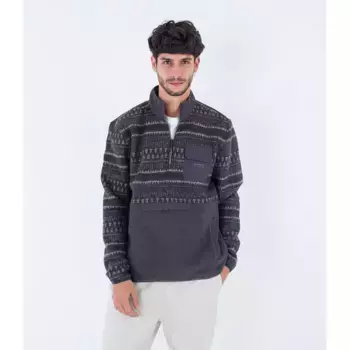 Толстовка Hurley Burrito Sherpa Track half zip, серый