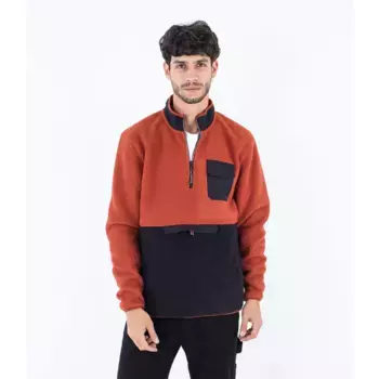 Толстовка Hurley Burrito Sherpa Track half zip, оранжевый