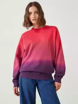 Толстовка HUSH Ombre Quaden Oversized, цвет pink/multi