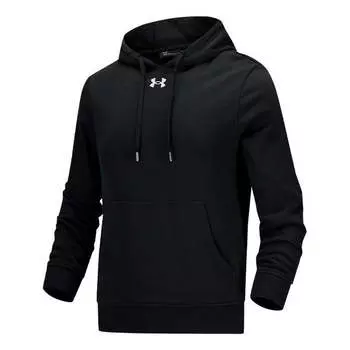 Толстовка hustle fleece hoodie 'black' Under Armour, черный