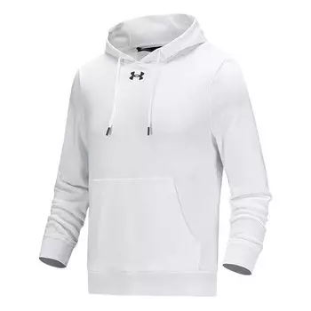 Толстовка hustle fleece hoodie 'white' Under Armour, белый