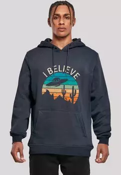 Толстовка I BELIEVE UFO ALIEN SONNENUNTERGANG F4NT4STIC, темно-синий