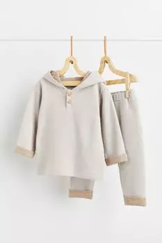 Толстовка и брюки H&amp;M, светло-серый бежевый