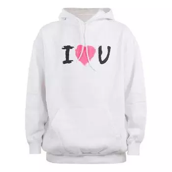 Толстовка 'i love u' hoodie 'white' Balenciaga, белый