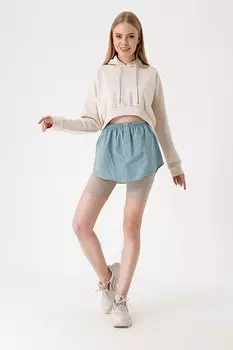 Толстовка и рубашка под юбкой-свитером 1888 года — водно-зеленый Bigdart