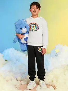 Толстовка и спортивные штаны Shein с мультяшным рисунком, белый