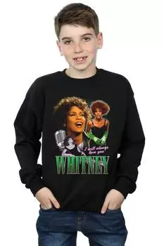 Толстовка I Will Always Love You Homage Whitney Houston, черный