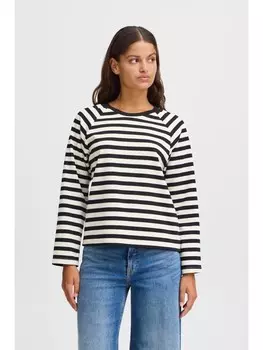 Толстовка ICHI Rundhalspullover IHITIRA SW LS2 20121367 gemtlicher Rundhalspullover, черный