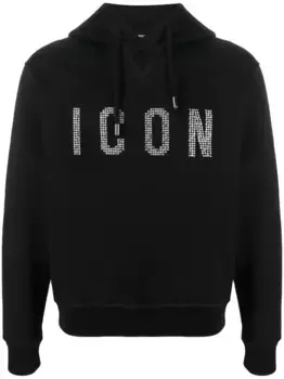 Толстовка Icon с заклепками DSQUARED2, черный