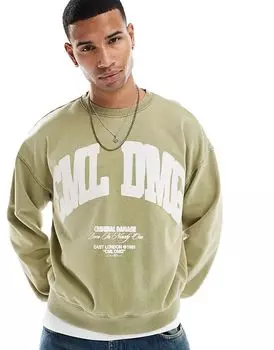 Толстовка Icon в выцветшем зеленом цвете Criminal Damage