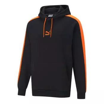Толстовка iconic t7 hoodie 'black' Puma, черный