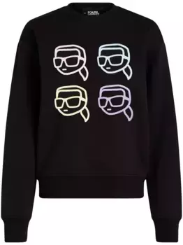 Толстовка Ikon Outline из органического хлопка KARL LAGERFELD, черный