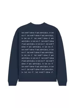 Толстовка IMPOSSIBLE BACK PRINT UNISEX Mira Paris, темно-синий