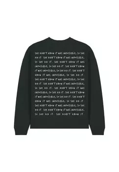 Толстовка IMPOSSIBLE BACK PRINT UNISEX Mira Paris, черный