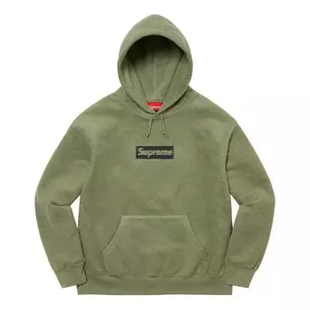 Толстовка inside out box logo hooded sweatshirt 'olive green' Supreme, зеленый