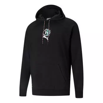 Толстовка international graphic hoodie 'black white' Puma, черный