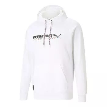 Толстовка international graphic hoodie 'white grey' Puma, белый