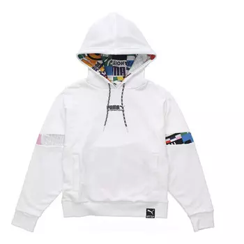 Толстовка international hoodie 'white black' Puma, белый