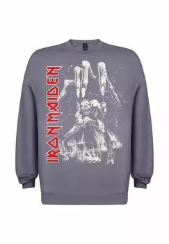 Толстовка IRON MAIDEN NUMBER OF THE BEAST HAND rockshirts, серый