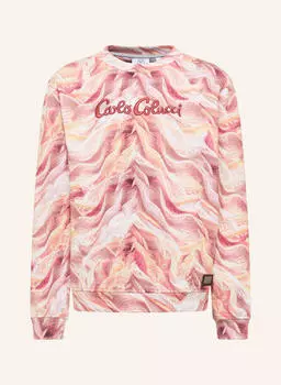 Толстовка - искусственный трикотаж в горошек Carlo Colucci, оранжевый