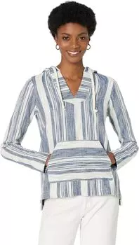 Толстовка Islet Knit Poncho Faherty, цвет Blue Elkin Stripe