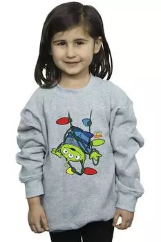 Толстовка «История игрушек: Рождественские огни, пришельцы» Disney, серый