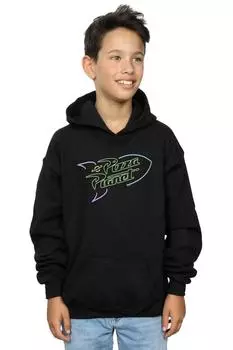 Толстовка «История игрушек» с неоновым рисунком «Планета пиццы» Disney, черный