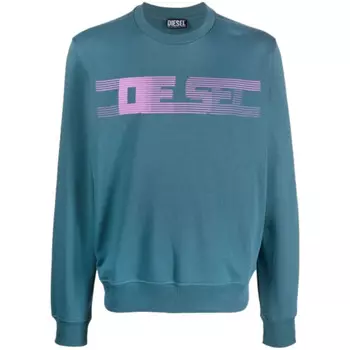 Толстовка it с полосатым логотипом Diesel, синий