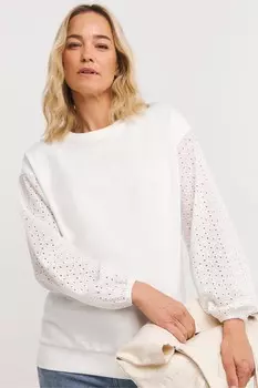 Толстовка из 100% хлопка с вышивкой Jd Williams, белый