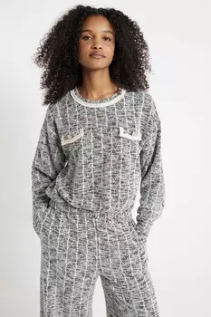 Толстовка из букле River Island, черный