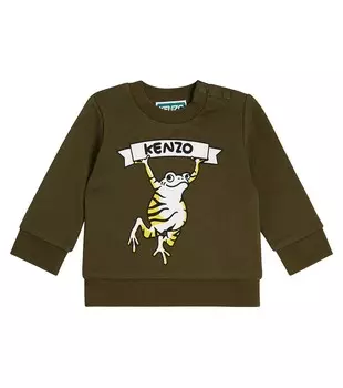 Толстовка из джерси с детским принтом Kenzo Kids, мультиколор