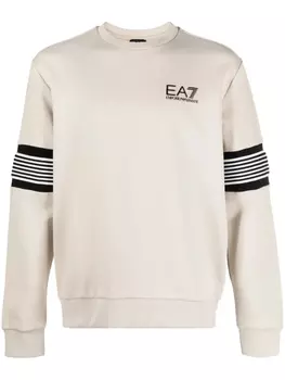 Толстовка из джерси с логотипом Ea7 Emporio Armani, коричневый