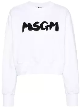 Толстовка из джерси с логотипом MSGM, белый