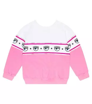 Толстовка из джерси с принтом глаз из коллаборации с Chiara Ferragni Monnalisa, розовый