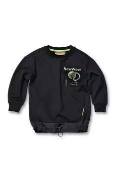 Толстовка из джерси с принтом слоганов Wittypoint, черный