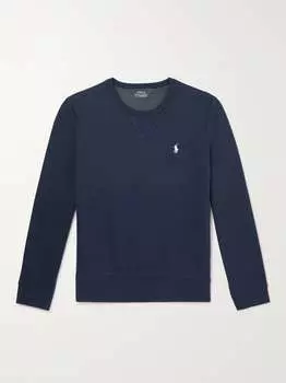 Толстовка из джерси с вышитым логотипом POLO RALPH LAUREN, нави