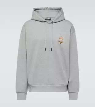 Толстовка из джерси с вышивкой Dolce&Gabbana, серый