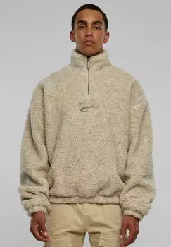 Толстовка из флиса KM KK SIGNATURE TEDDY TROYER Karl Kani, кремовый белый