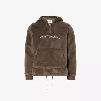 Толстовка из флиса с фирменной вышивкой и кулиской по краю Mki Miyuki-Zoku, коричневый