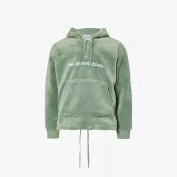 Толстовка из флиса с фирменной вышивкой и кулиской по краю Mki Miyuki-Zoku, зеленый