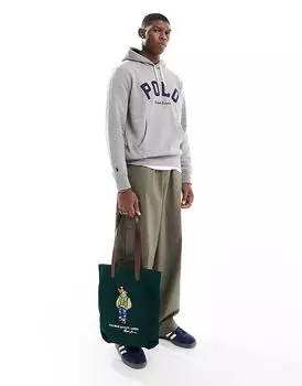 Толстовка из флиса с логотипом университета в угольно-мелованном цвете Polo Ralph Lauren
