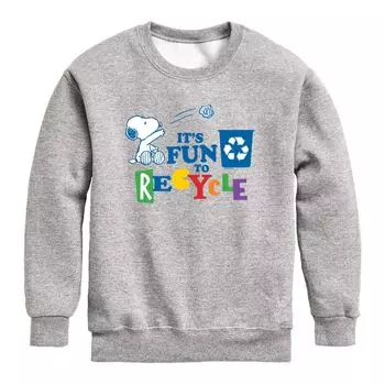 Толстовка из флиса с рисунком Peanuts Fun To Recycle для мальчиков 8–20 лет Licensed Character