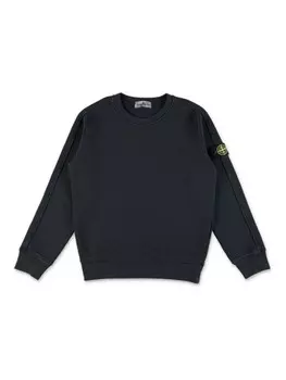 Толстовка из флиса Stone Island Junior Diagonal, черный