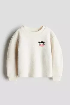Толстовка из флиса Тедди с вышивкой H&M, мультиколор