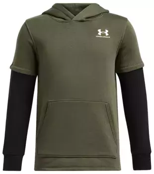 Толстовка из флисового джерси Under Armour для мальчиков Icon, цвет Marine Od Green/Black