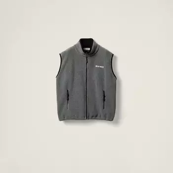 Толстовка из флисового хлопка Miu Miu, серый