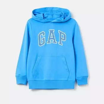 Толстовка из французского трикотажа с вышитым логотипом Gap, голубой