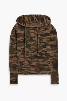 Толстовка из французской хлопковой махры с камуфляжным принтом NILI LOTAN, коричневый